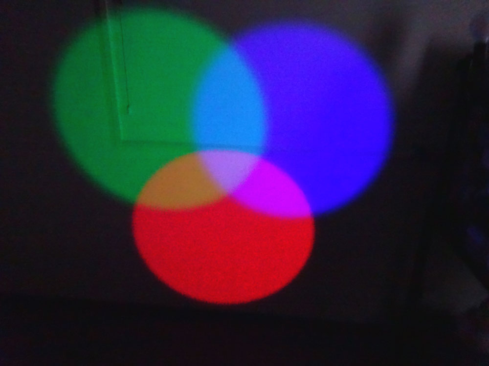 光の三原色（投影型実験器）