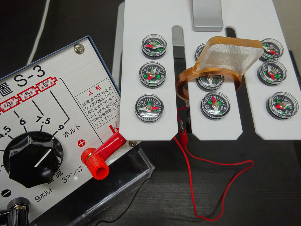 電流と磁界観察実験（by 600回巻コイル）