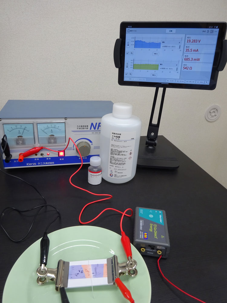 イオンの移動実験